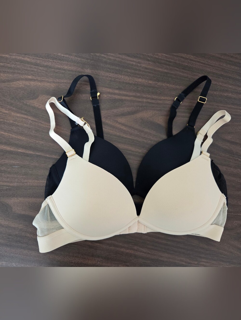 Lively T-Shirt Bra Duo - Black & Cream